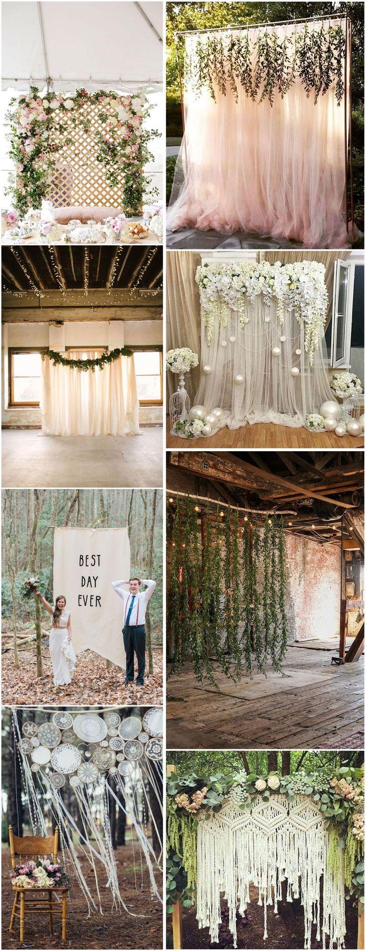 Hochzeit - 30 Unique And Breathtaking Wedding Backdrop Ideas