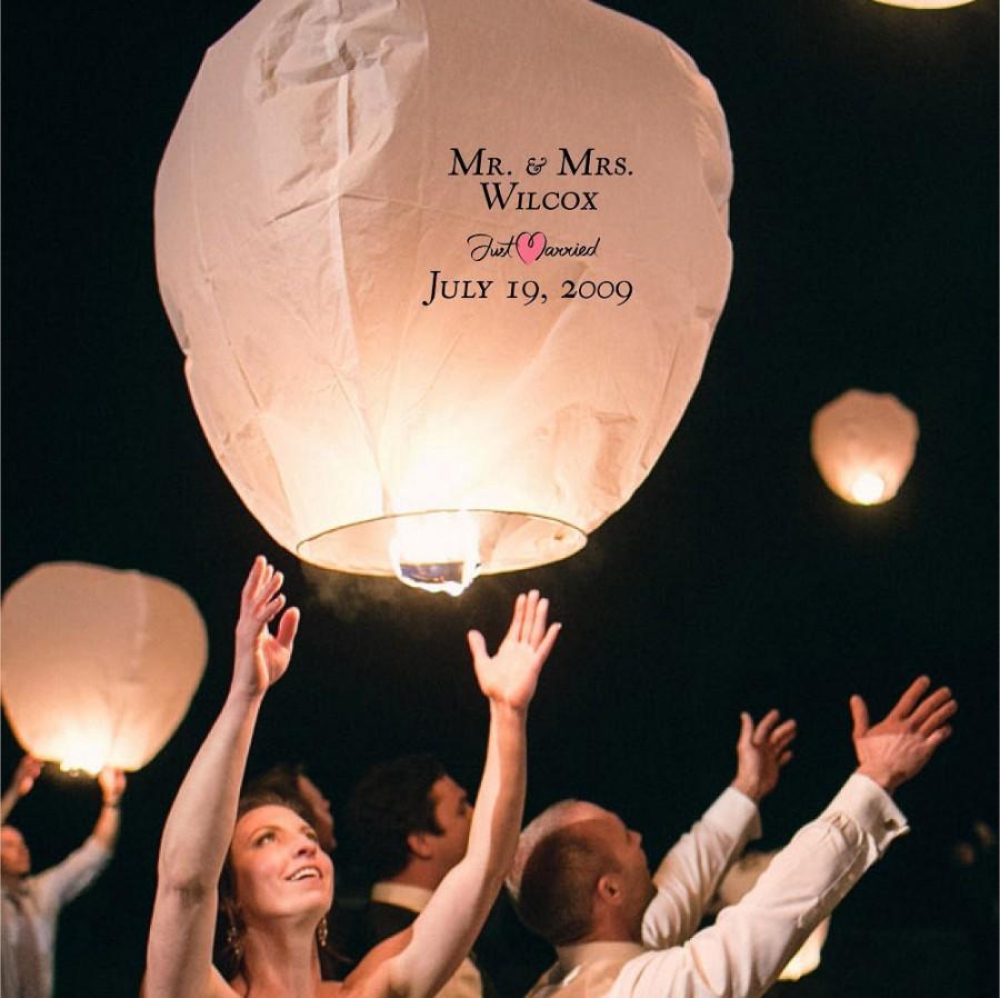 Wedding - Just Married Sky Lantern (justmarried.ve)
