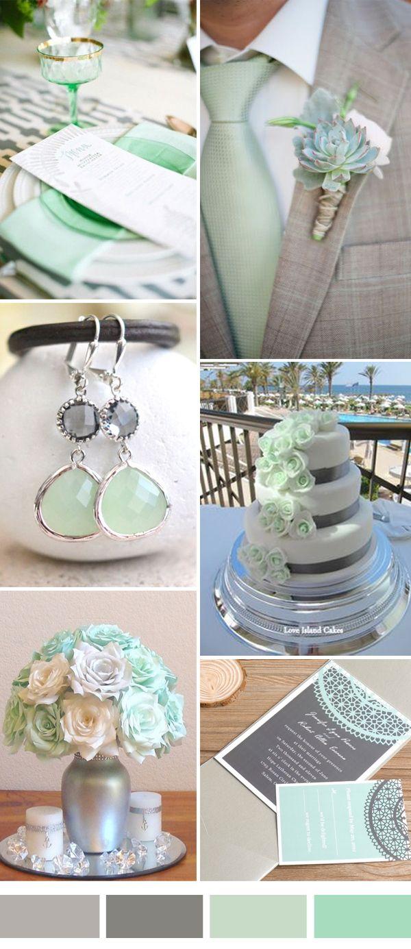 Mariage - Mint Wedding Color Combination Ideas For 2017 Spring And Summer