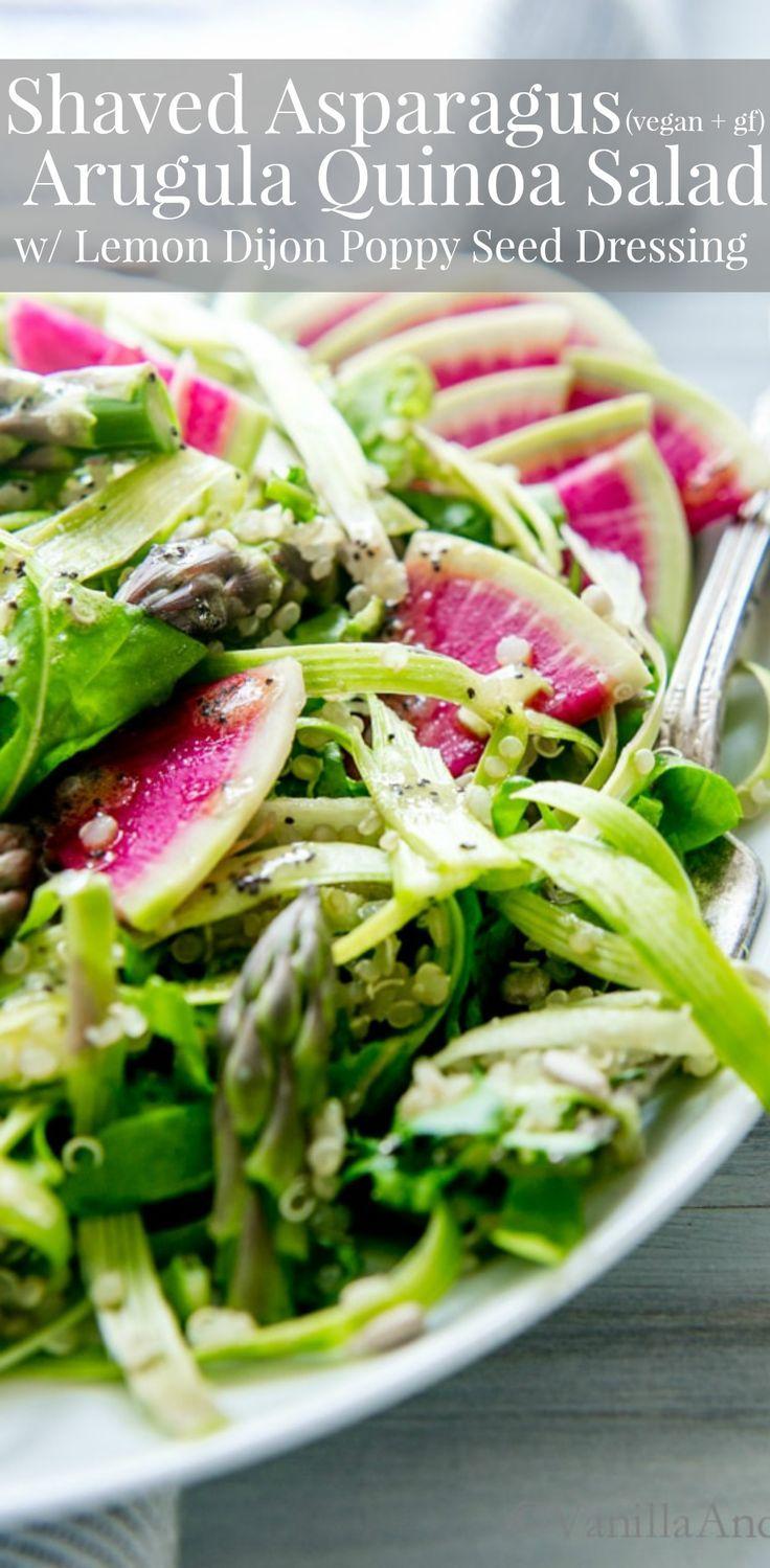 Wedding - Shaved Asparagus, Arugula Quinoa Salad With Lemon-Dijon Poppy Seed Dressing