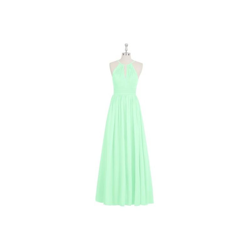 Hochzeit - Mint_green Azazie Cherish - Chiffon Keyhole Floor Length Halter Dress - Cheap Gorgeous Bridesmaids Store