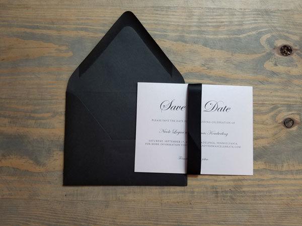 Wedding - printable black save the date, modern save the date, classic save the date, shimmer save the date, shimmer, black