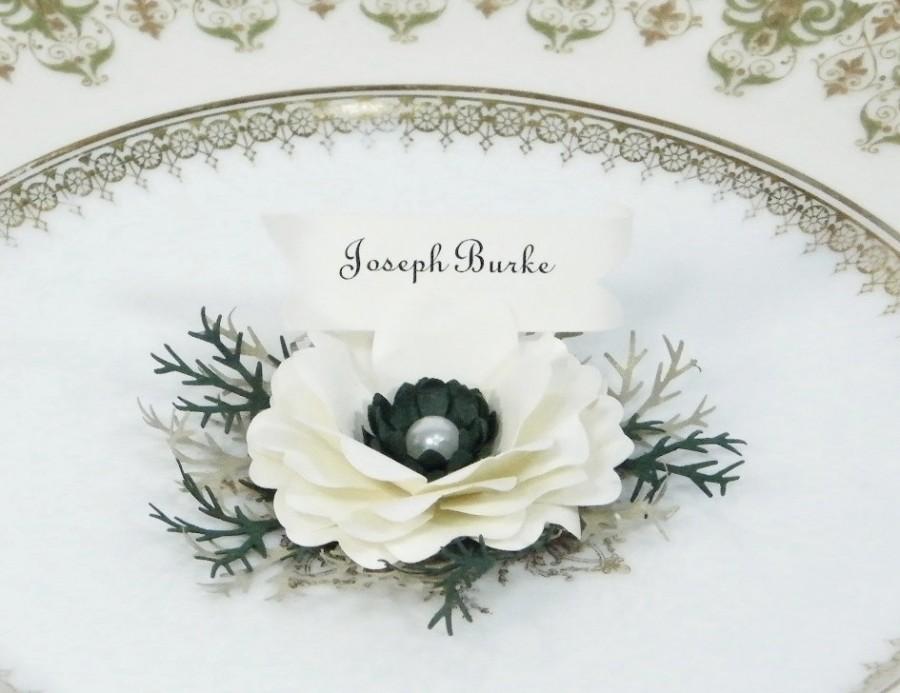 Hochzeit - Paper Flower Place Cards