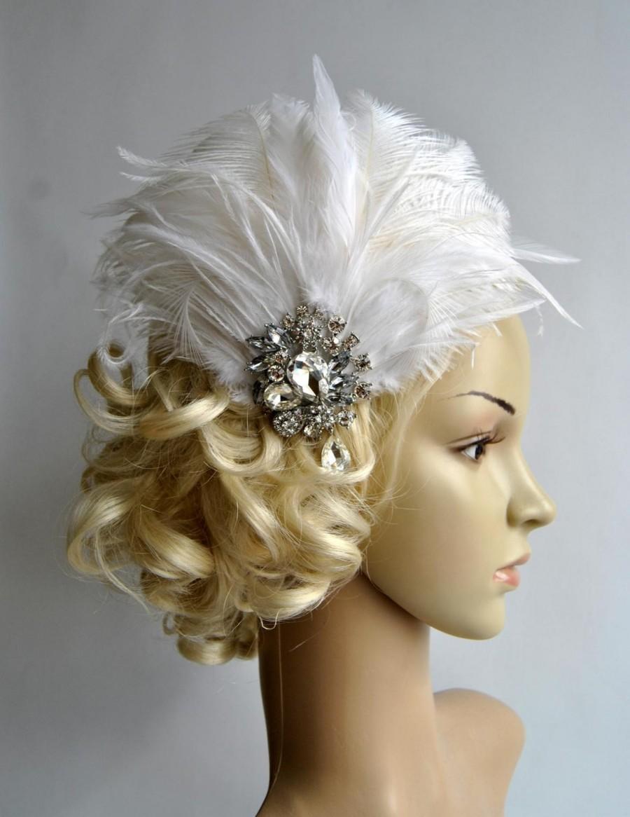 Silver Diamante Turban 1920s Headpiece Great Gatsby Flapper Fascinator Vtg 4428 