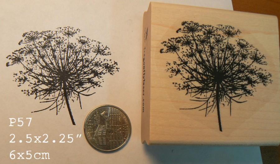 Свадьба - P57 Queen Ann's lace flower rubber stamp