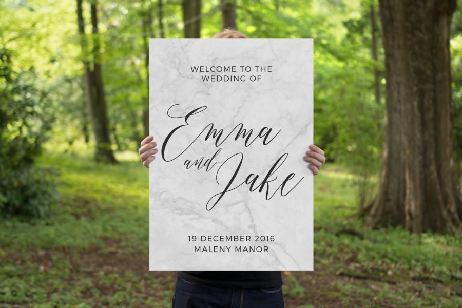Wedding - Wedding Welcome Sign // Printable Wedding Event Sign // Wedding Printable // Marble Wedding // Digital Download // The Marble Suite