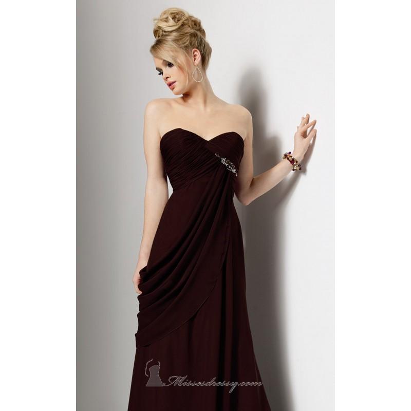 Mariage - Side Draped Gown Dresses by Jordan Couture Collection 1705 - Bonny Evening Dresses Online 