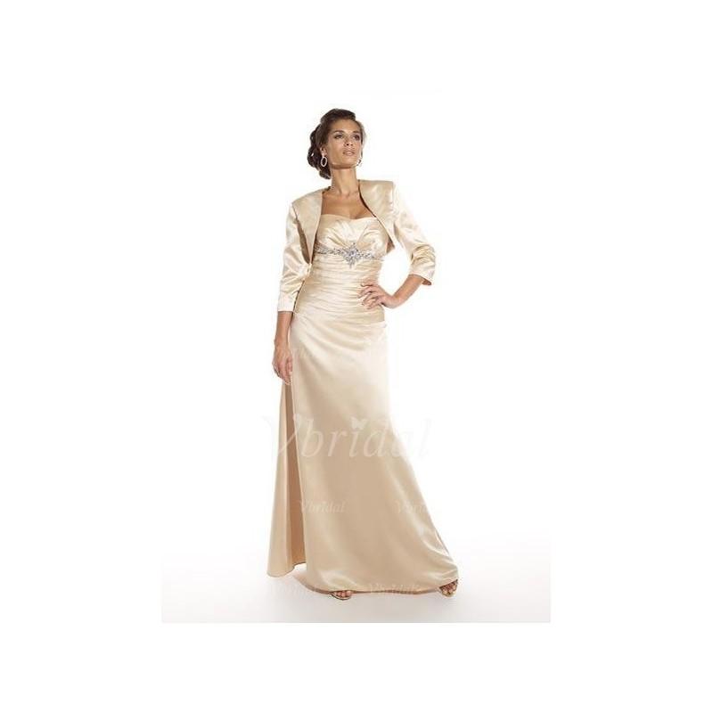 Mariage - A-Line/Princess Sweetheart Floor-Length Charmeuse Mother of the Bride Dress With Ruffle Beading - Beautiful Special Occasion Dress Store