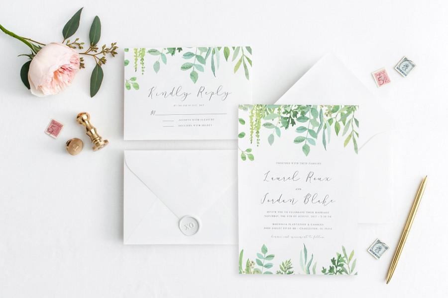 Wedding - Printable Greenery Wedding Invitation Suite, Wedding Invitation Greenery, Floral Garden Wedding, Botanical Wedding, Eucalyptus Invitation