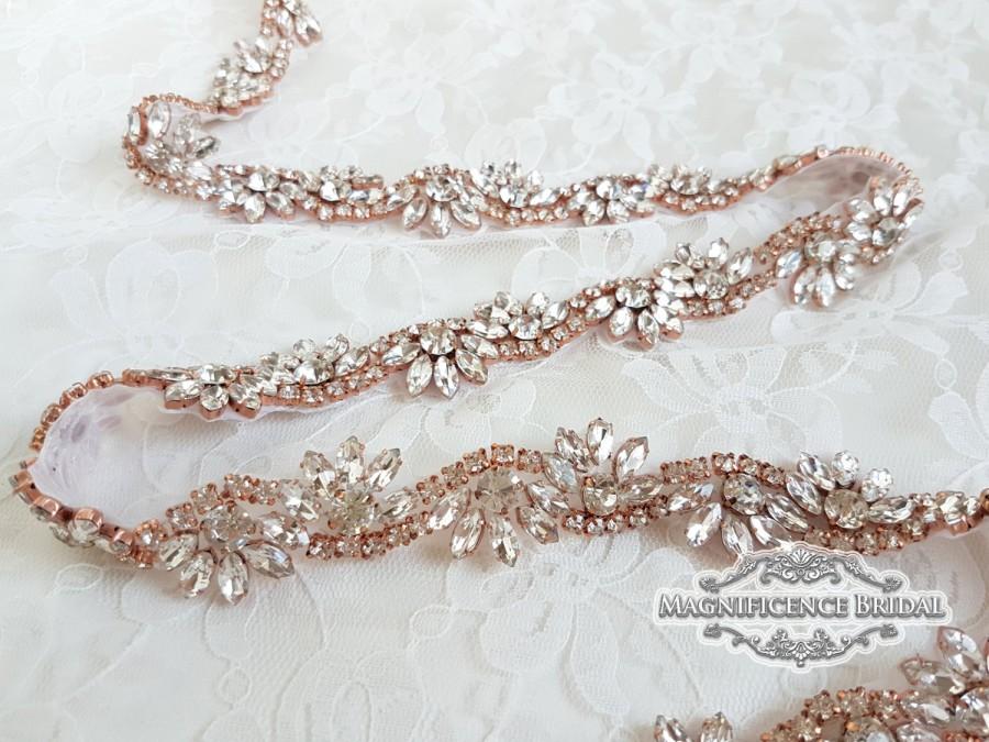 Hochzeit - Thin bridal belt, Rose gold belt, rose gold bridal belt, rose gold, rose gold sash, skinny belt, Bridal belt, Wedding belt, sash belt, LILLY