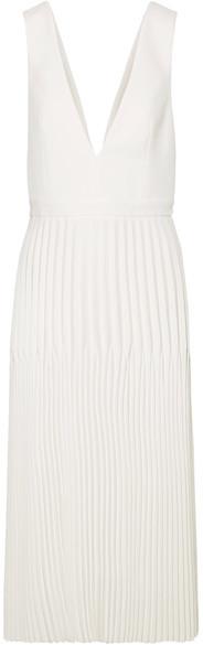 Mariage - Dion Lee - Pleated Piqué Maxi Dress - Ivory
