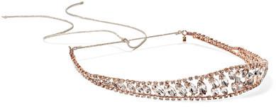 Mariage - Jennifer Behr - Raina Rose Gold-plated Swarovski Crystal Headband - one size