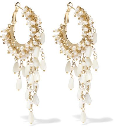 Mariage - Rosantica - Pascoli Gold-tone Mother-of-pearl Earrings - one size