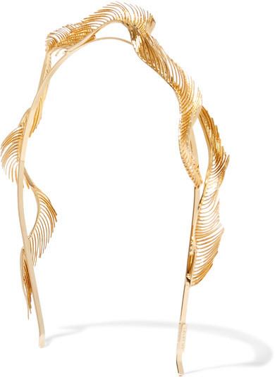 Свадьба - LELET NY - Quill Gold-plated Headband - one size
