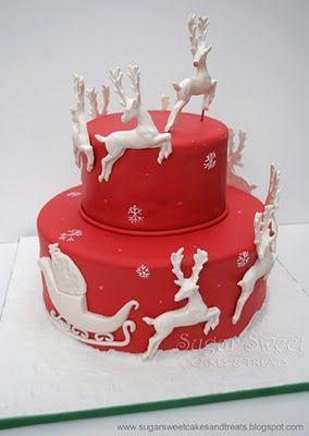 Hochzeit - Sugar Sweet Cakes And Treats: Christmas Reindeer Cake