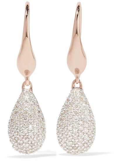 زفاف - Monica Vinader - Stellar Rose Gold Vermeil Diamond Earrings - one size