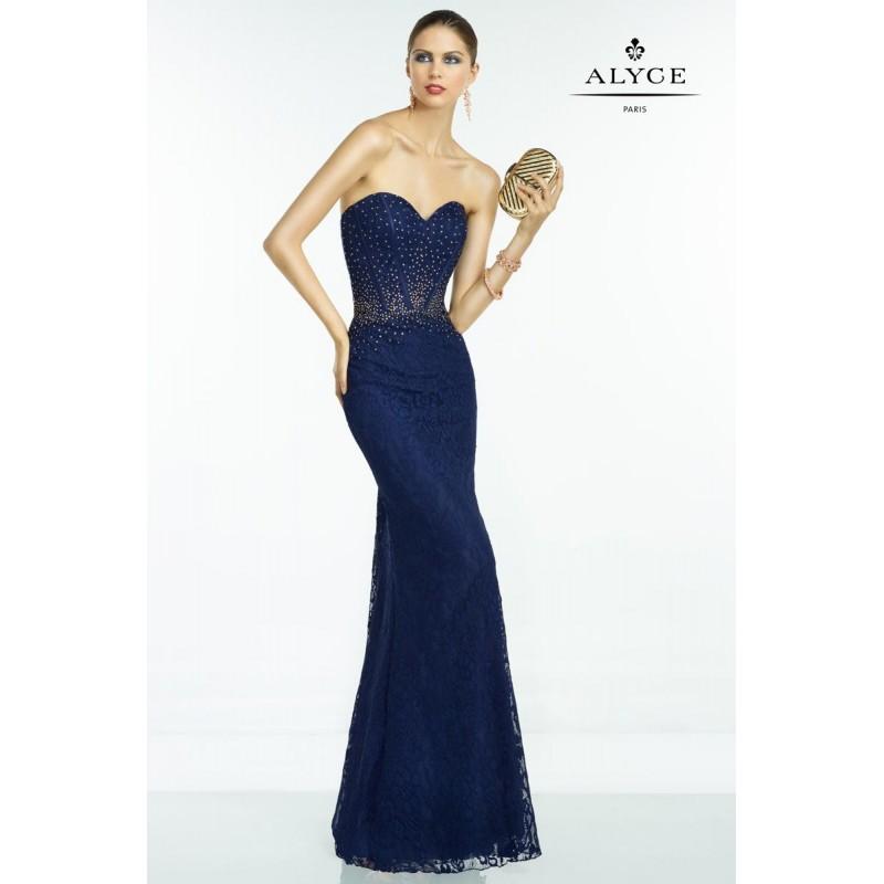 زفاف - B'Dazzle by Alyce Paris 35789 Navy/Topaz,Merlot/Ab Dress - The Unique Prom Store
