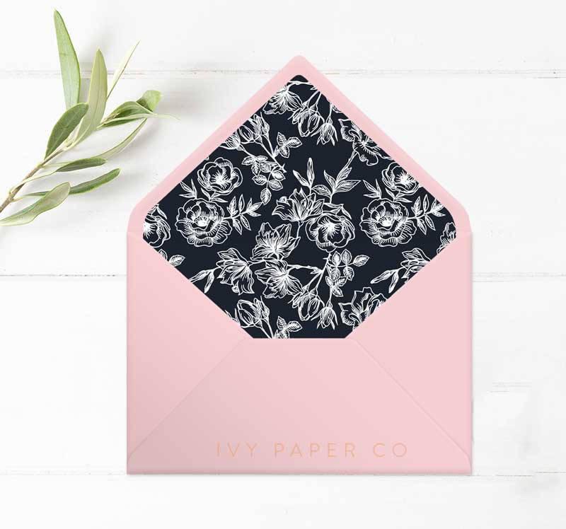 Mariage - Envelope Liners for DIY Wedding Invitations 