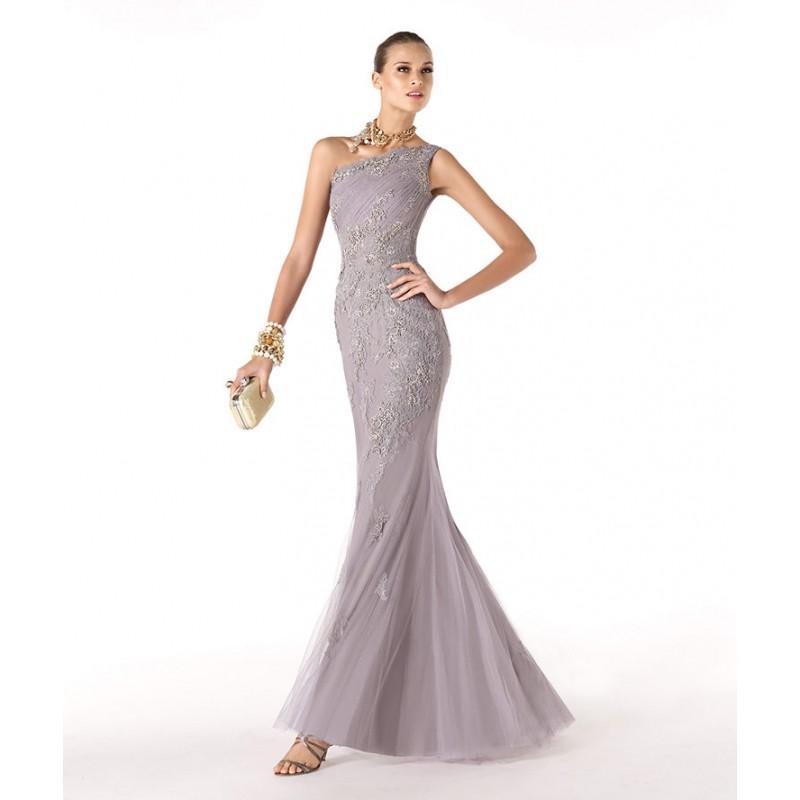 Mariage - Charming Mermaid One Shoulder Lace Floor-length Tulle Cocktail Dresses - Dressesular.com