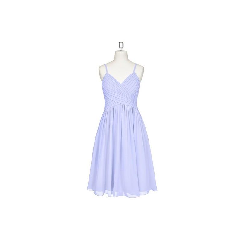 زفاف - Lavender Azazie Sonia - Chiffon Back Zip V Neck Knee Length Dress - Cheap Gorgeous Bridesmaids Store