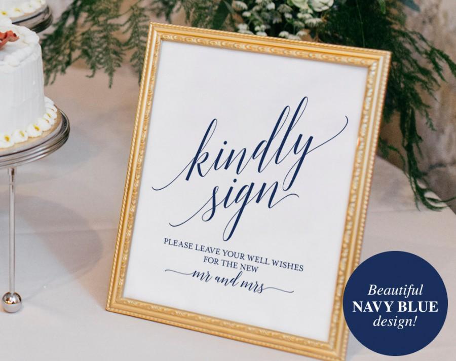 Wedding - Guest Book Alternative Sign, Guest Book Printable, Mr and Mrs Sign, Kindly Sign, Wedding Printable Sign, PDF Instant Download #BPB320_45
