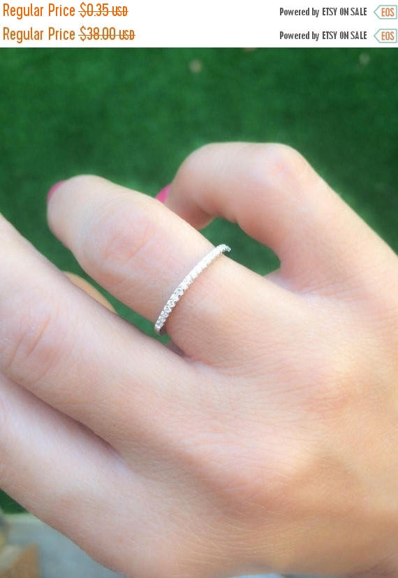 Wedding - SALE - MOTHER DAY Sale - Thin diamond band - Cz eternity band - Thin eternity band - Cz engagement ring