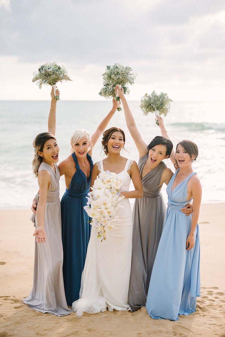 Hochzeit - Francois And Karis' Phuket Wedding Filled With White And Blue Flowers