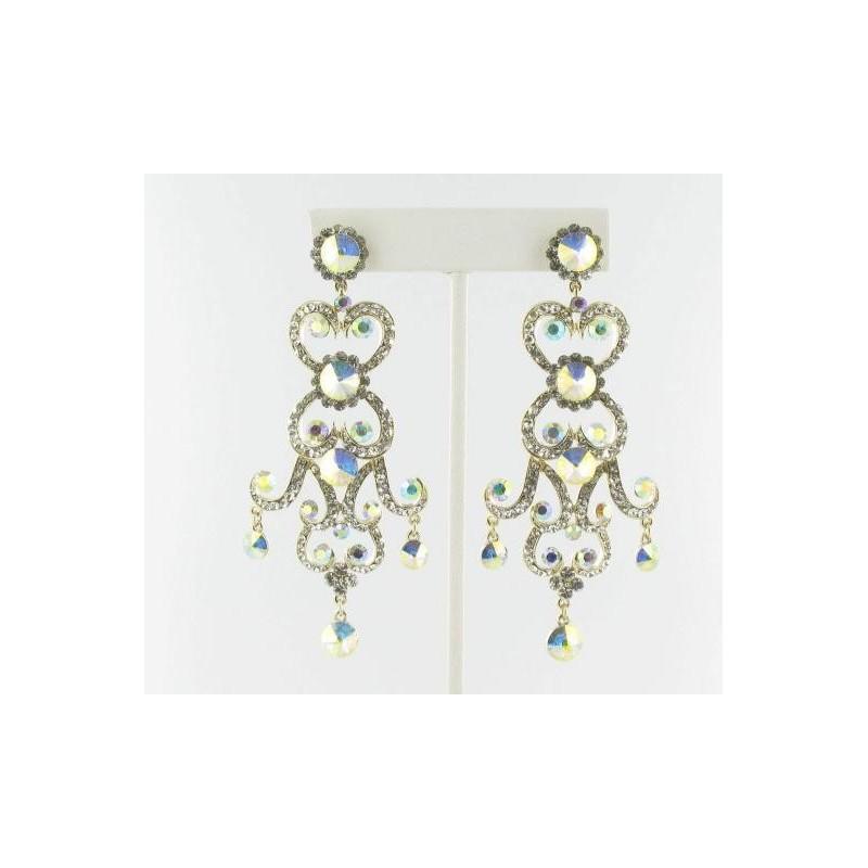 Свадьба - Helens Heart Earrings JE-X006699-G-AB Helen's Heart Earrings - Rich Your Wedding Day