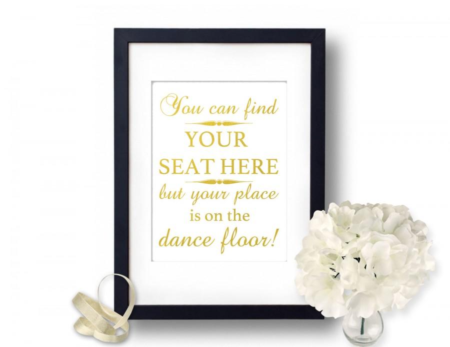 Mariage - Wedding signs, Find your seat sign, Gold Wedding, wedding seating sign, Wedding reception, wedding signage
