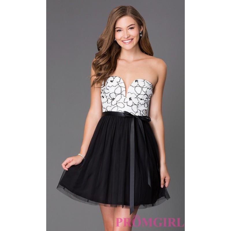 Mariage - Short Strapless Sweetheart Dress - Brand Prom Dresses