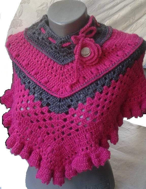 Mariage - Children's poncho, crochet poncho, crocheted capelet, children accessories, clothing, girls clothing, spring cape, child bolero, girl bolero