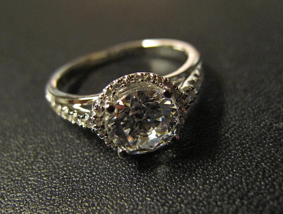 Wedding - Classic Designer Inspired Engagement Ring, Made to Order
