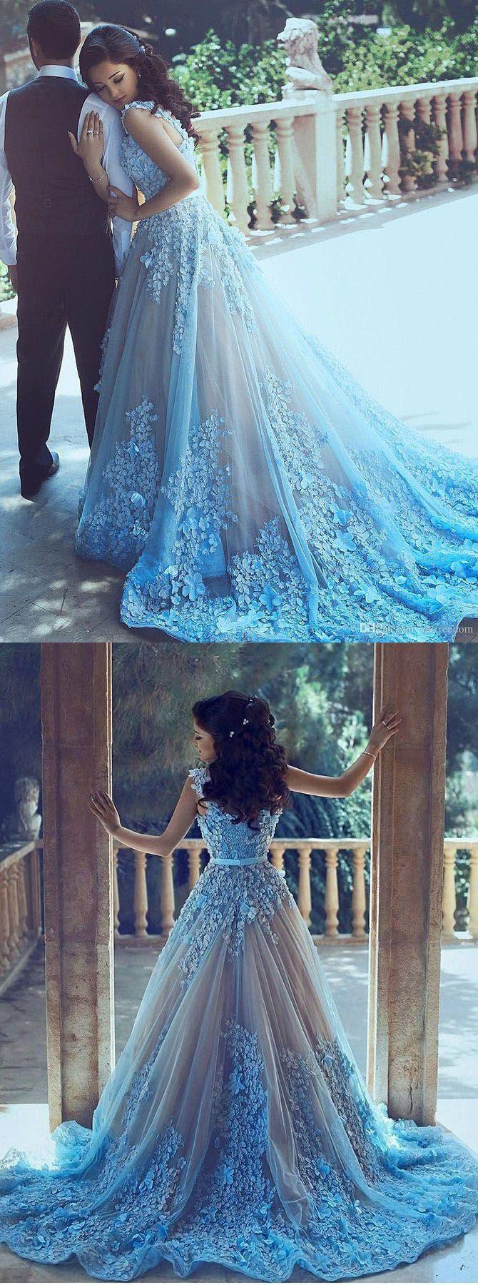 Wedding - A-Line Wedding Dresses,Blue Wedding