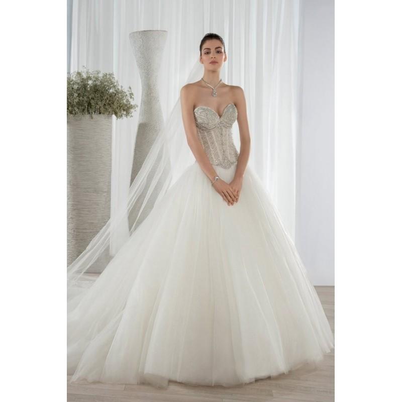 Hochzeit - Style 651 by Ultra Sophisticates by Demetrios - Chapel Length Sweetheart Floor length Tulle Ballgown Sleeveless Dress - 2017 Unique Wedding Shop