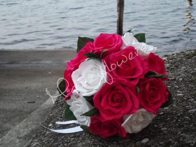 Wedding - Wedding bouquet,paper flowers,bridal bouquet, wedding paper flower bouquet, bridal flower,paper flower,bouquet paper flower,purple roses