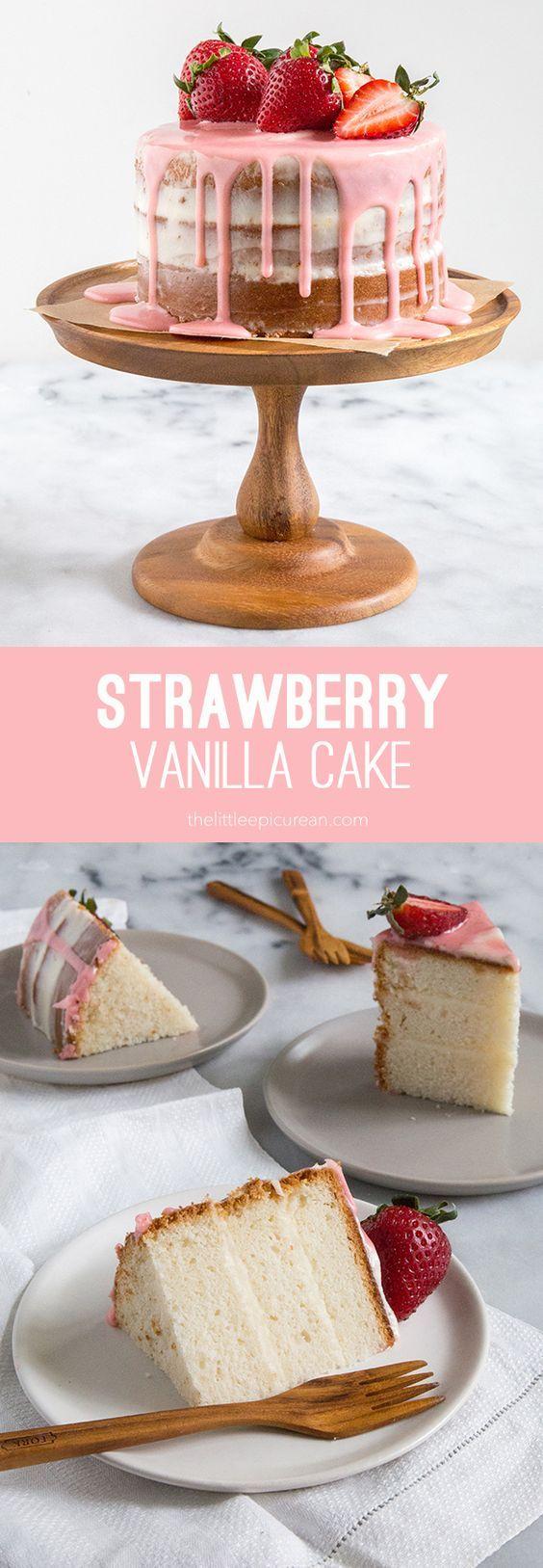 Свадьба - Strawberry Vanilla Cake