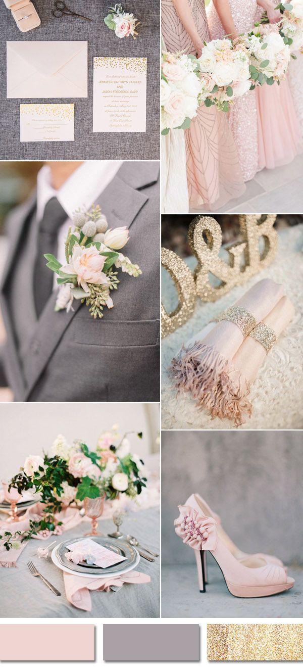 Hochzeit - Five Beautiful Foil Invitations Inspired Wedding Color Ideas