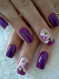 Свадьба - Nail Art With Rose Tulip Jasmine Flower Design – Womenitems.Com
