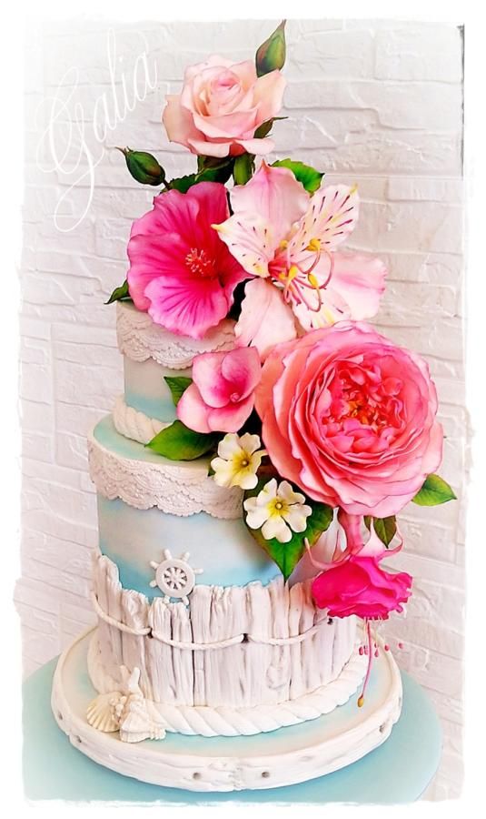 Hochzeit - Flower Wedding Cake