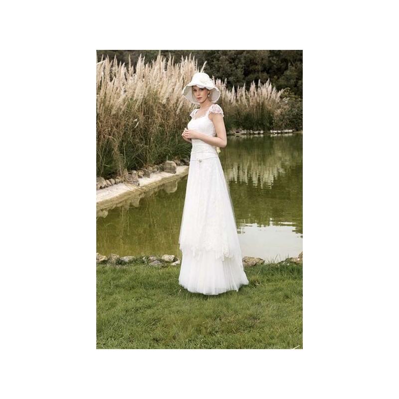 زفاف - Vestido de novia de Inmaculada Garcia Modelo 5173 - 2015 Evasé Con mangas Vestido - Tienda nupcial con estilo del cordón