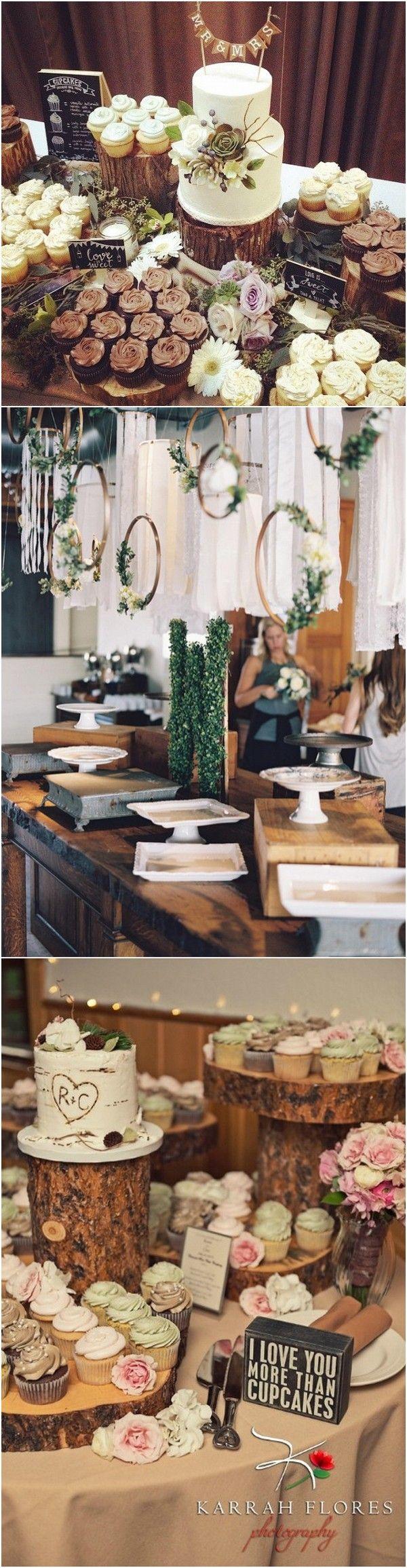 Mariage - 16 Country Rustic Wedding Dessert Table Ideas - Page 2 Of 4