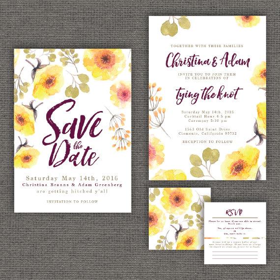 Wedding - Summer & Autumn Wedding Invitation Package