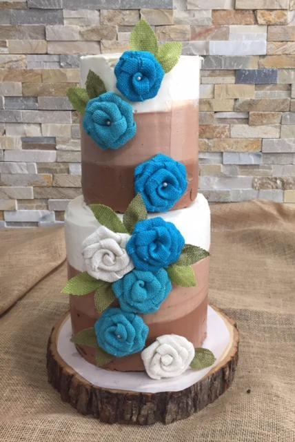 زفاف - Burlap Flowers - Turquoise - Aqua - Rustic Wedding - Ombre - Naked Cake - DIY Rustic Wedding Flowers - Teal Wedding, Turquoise Wedding