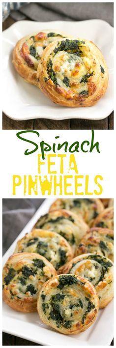 Hochzeit - Spinach Feta Pinwheels