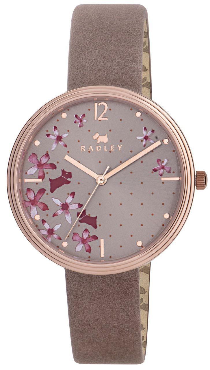 Mariage - Radley Ladies Rosemary Gardens Floral Dial Pink Leather Strap Watch RY2314