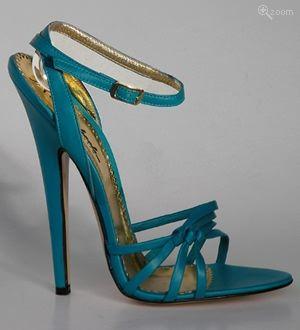 Mariage - Sandals: Laura 1554 - 6'  Stiletto Turquoise Sandals
