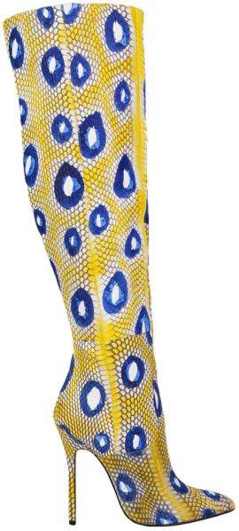 Mariage - Women's Yellow Lorelei Over The Knee Boots