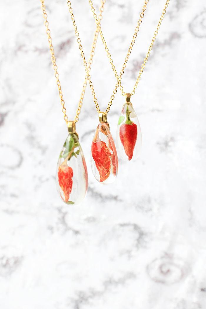 Mariage - orange necklace plant jewelry gift/for/bbf hot gift wife gifts for mom food necklace red jewelry nature necklace gifts chili pepper Рю175
