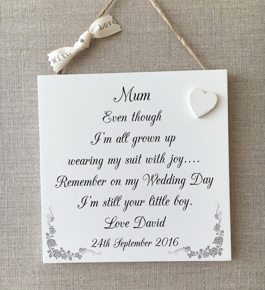 زفاف - Mother of The Groom Plaque Groom's Gift Wedding Shabby Chic Sign Wooden W112
