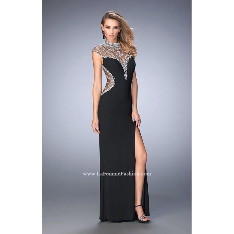 Hochzeit - Black Gigi 22776 - Sleeveless High Slit Jersey Knit Dress - Customize Your Prom Dress